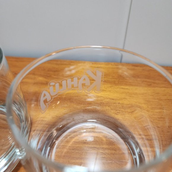 2) Kahlua Collectors Lowball Rock Cocktail Tumbler 3" barware glass 12 oz - Picture 7 of 11